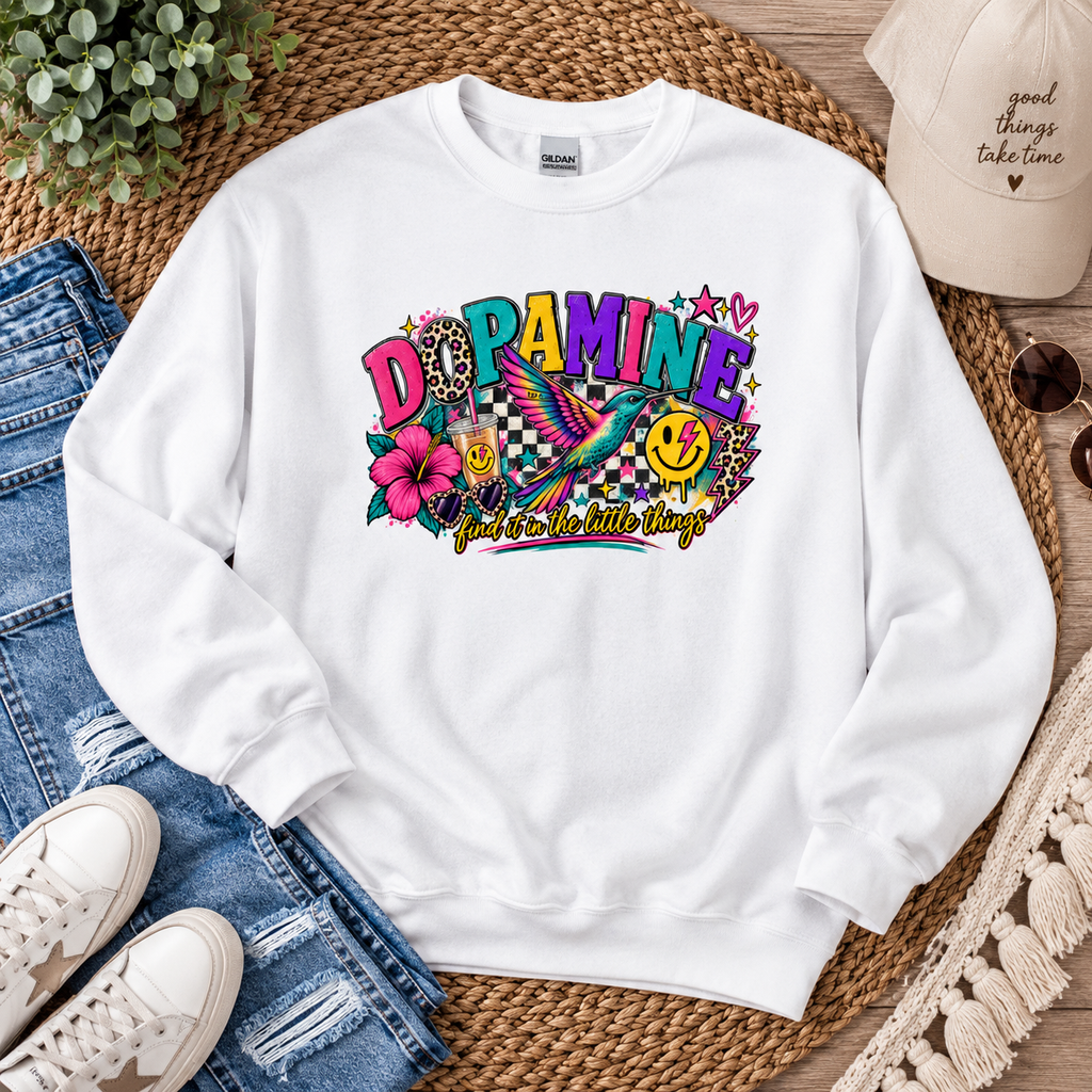 Dopamine Crewneck Sweatshirt | Seek It. Feel It. Live It.