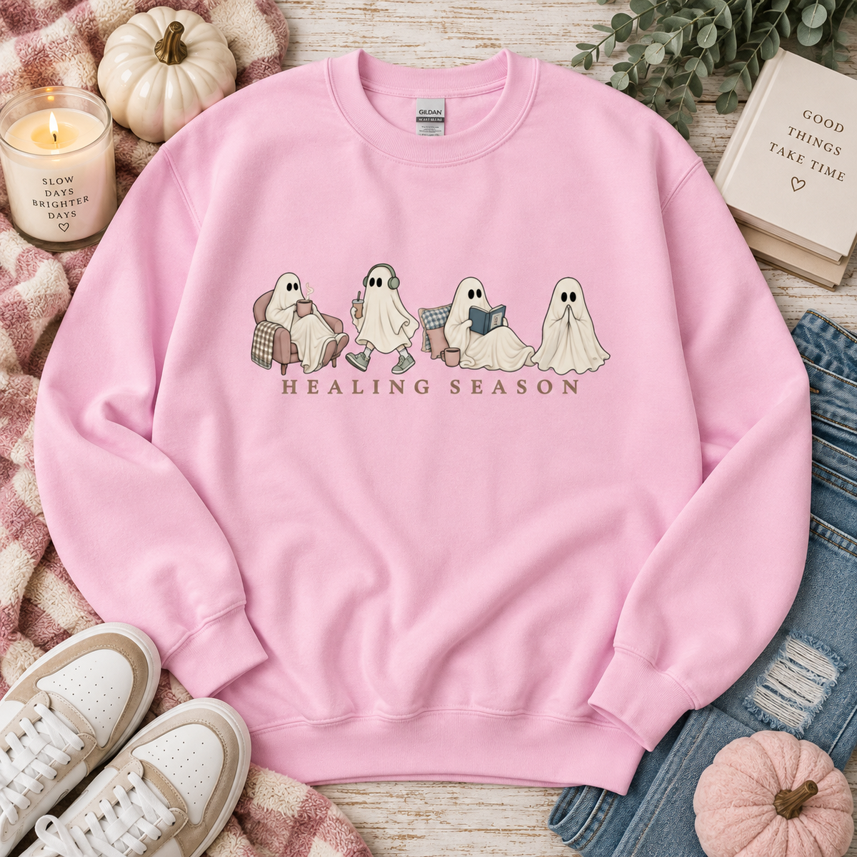 Healing Season Ghost Crewneck