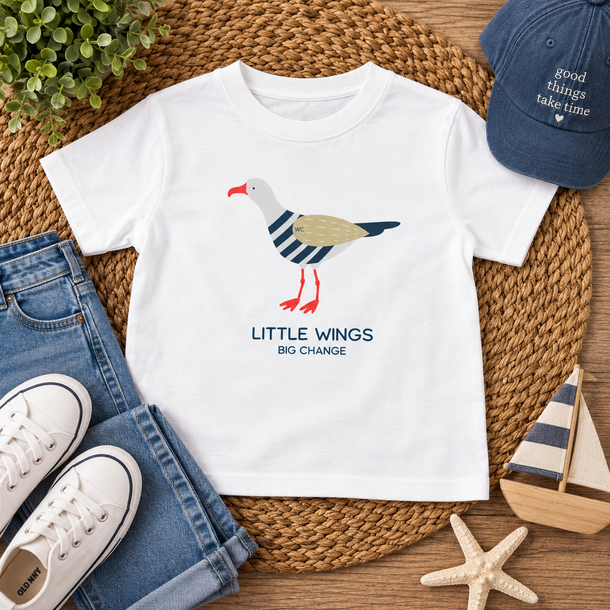 Little Wings, Big Change Kids Tee | Little Wilson