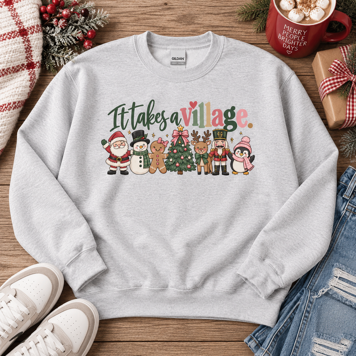 It Takes a Village | Christmas Crewneck
