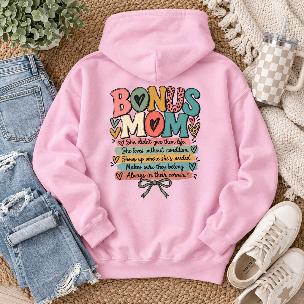 Bonus Mom Hoodie | Retro Stepmom Sweatshirt
