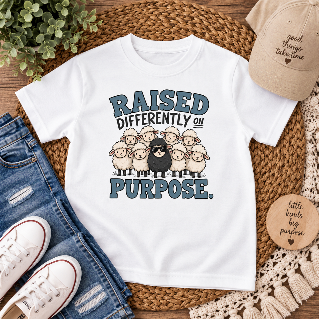 Raised Differently on Purpose Kids Tee | Little Wilson