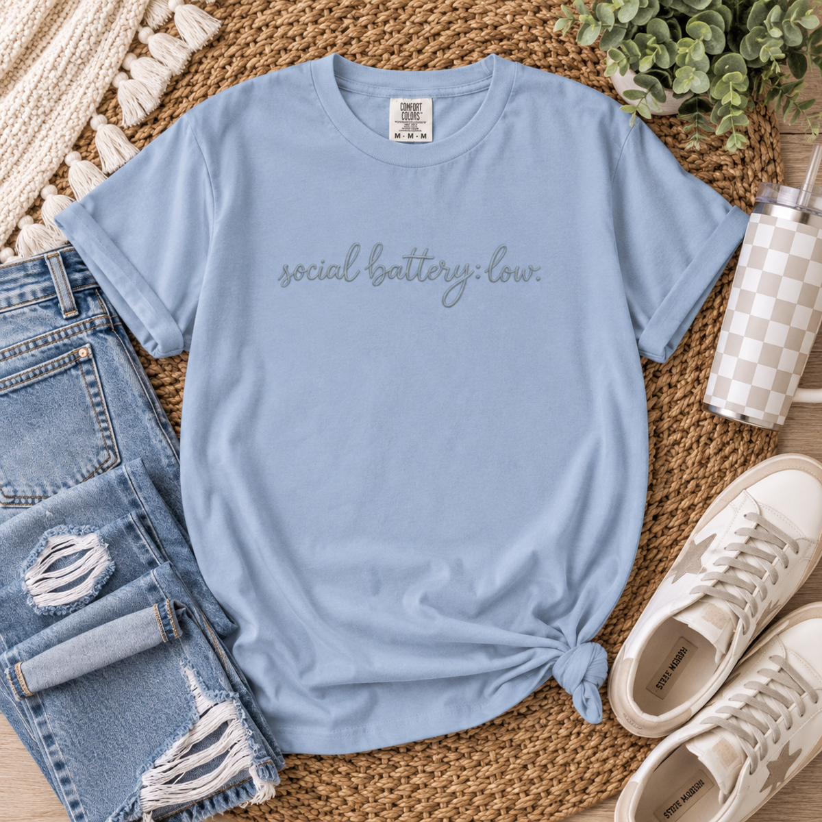 Social Battery: Low | Comfort Colors® Tee