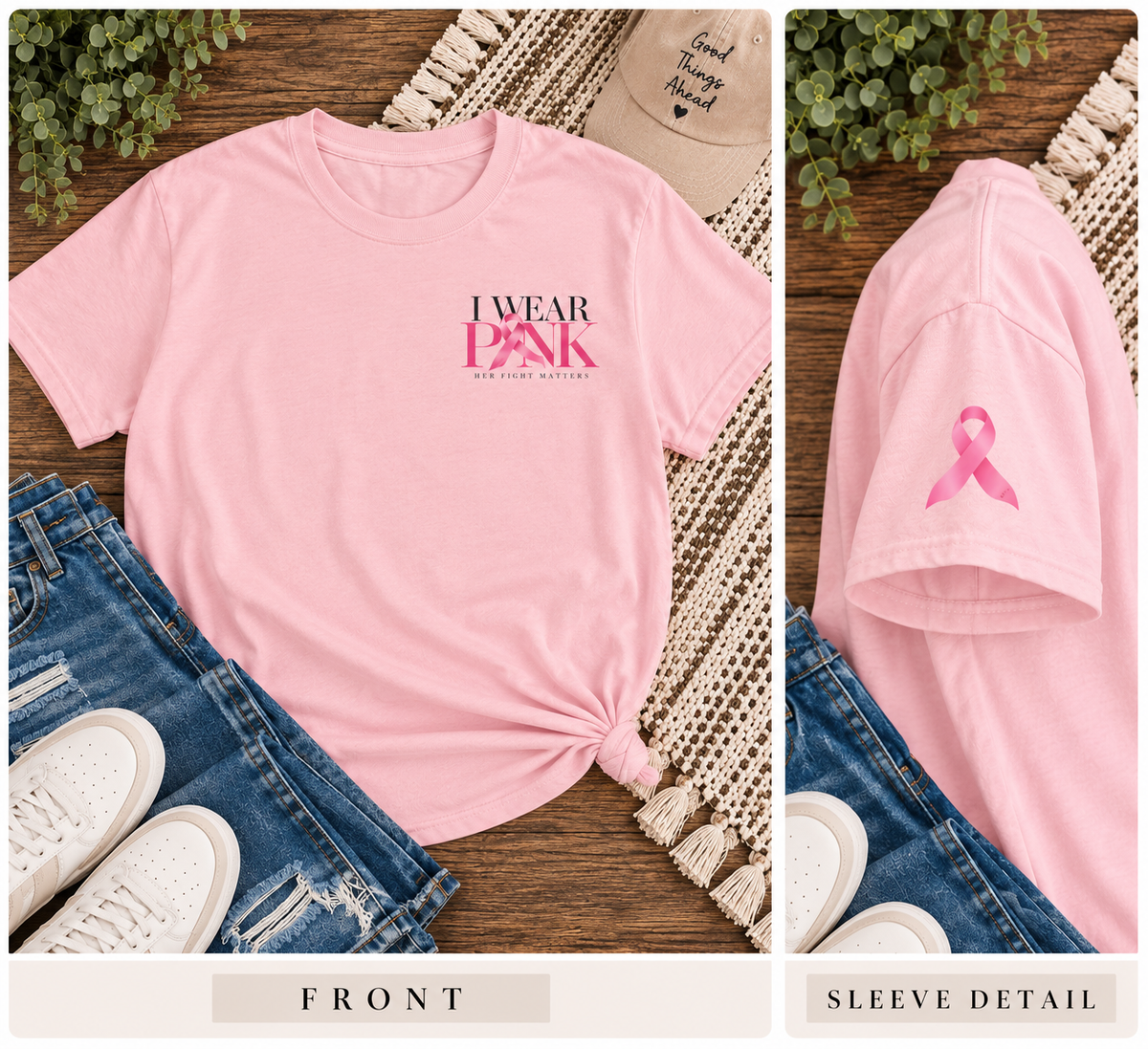 I Wear Pink – Her Fight Matters Tee 🎀