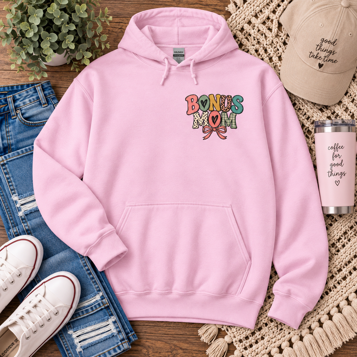 Bonus Mom Hoodie | Retro Stepmom Sweatshirt